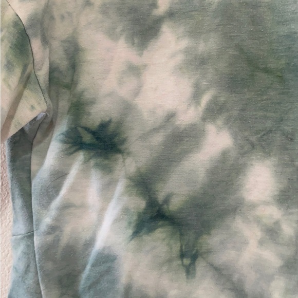 Teal open back Tie-Dye Women's Sweatshirt - Picture 5 of 10